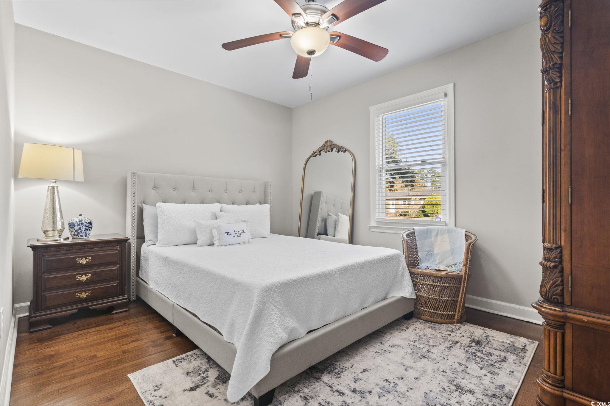 1673 Middleton Street Georgetown, SC 29440 - Photo 20 of 40 Bedroom featuring ceiling fan and dark wood-type f