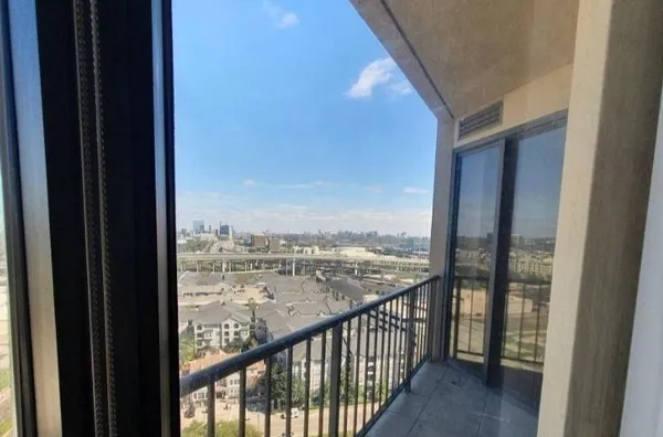 a view of city from balcony