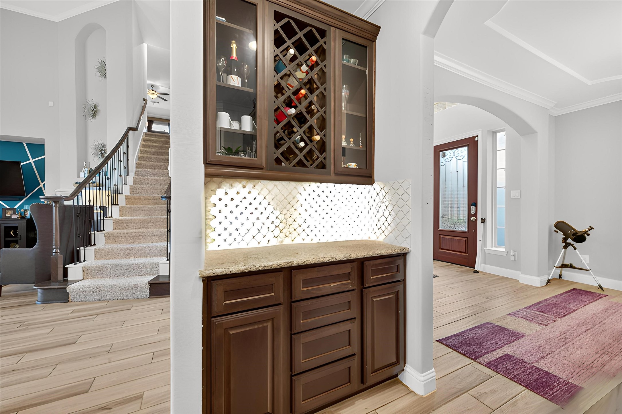 4719 Prairie Springs Lane Rosharon, TX 77583 - Photo 12 of 33 a view of entryway and hall with wooden floor