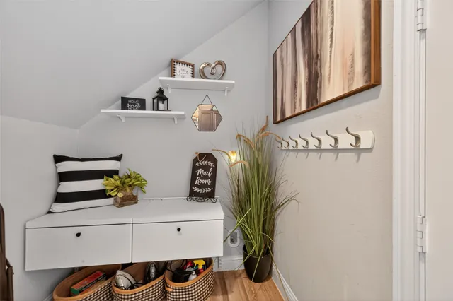 a view of front door and rug