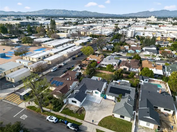 an aerial view of multiple house