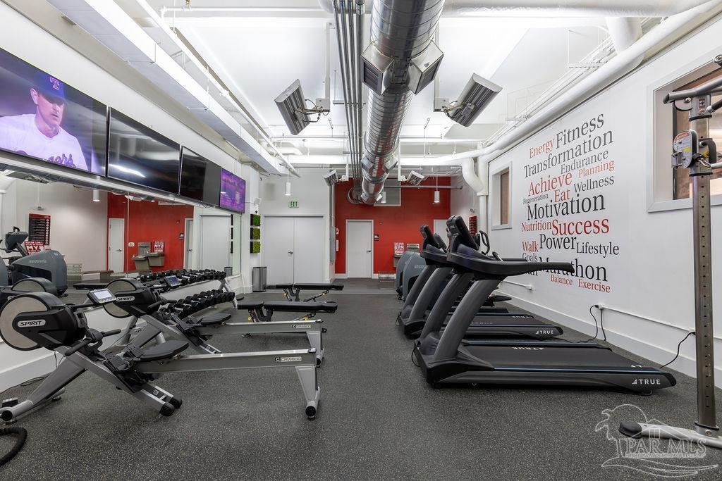 17 Palafox Place, Unit 307 Pensacola, FL 32502 - Photo 25 of 27 a room with gym equipment