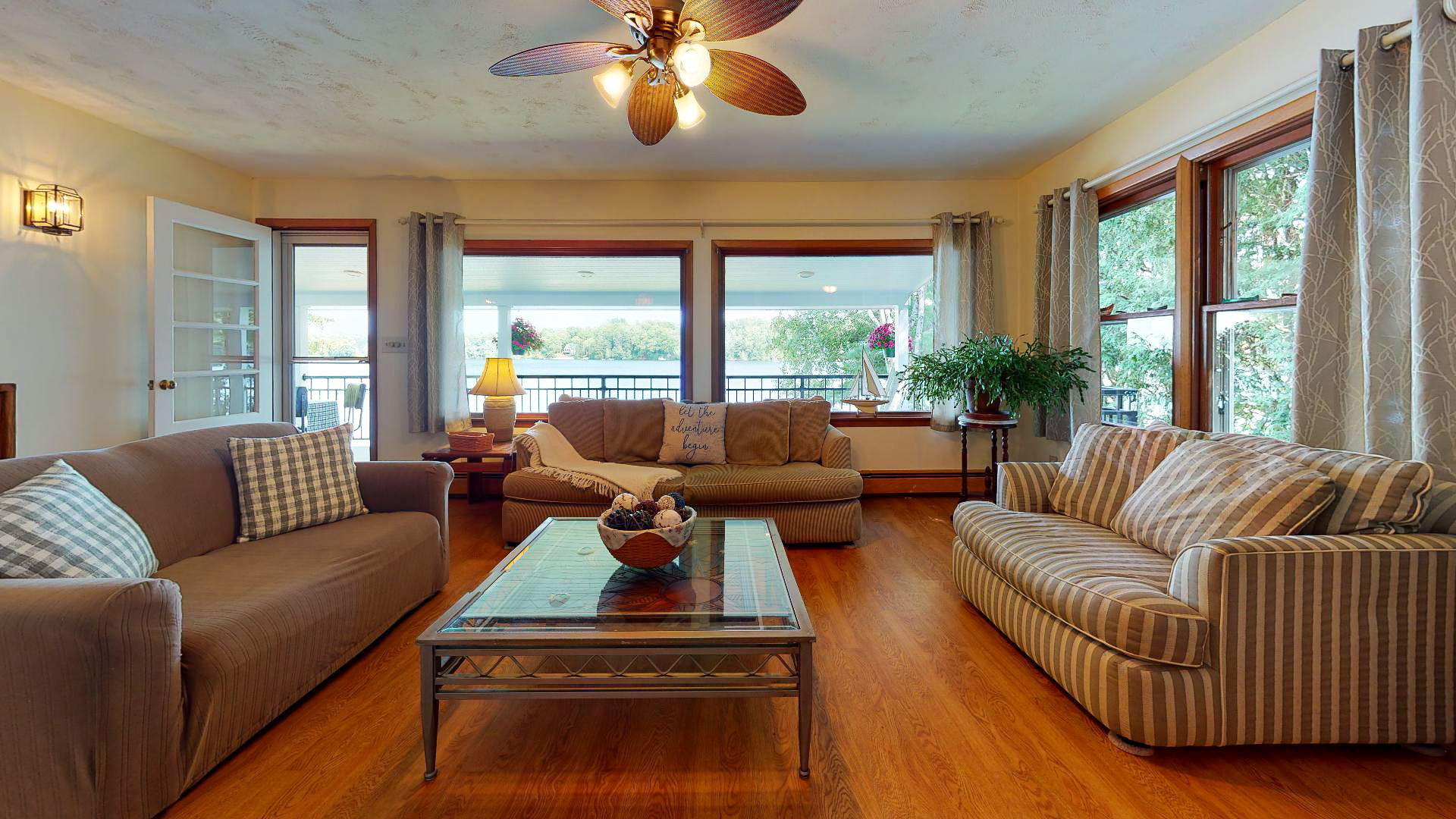 310 Willey Point Road Oakland, ME 04963 - Photo 13 of 42 Living Room Lake View