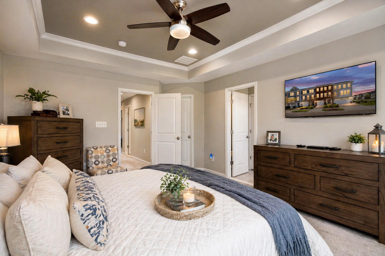 650 Aspen Road, Unit 108 Stafford, VA 22554 - Photo 17 of 25 Serene bedroom w/ modern elegance. Virtually Stage