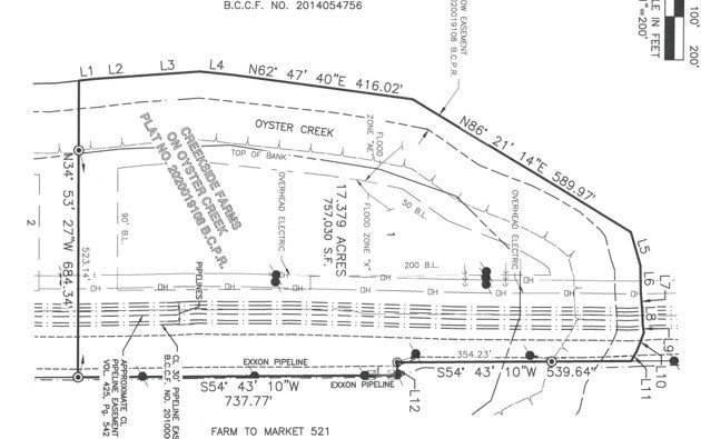 Lot 1 FM 521 Road Angleton, TX 77515 - Photo 32 of 34 The survey shows the lot has 1277 ft of FM 521 road frontage