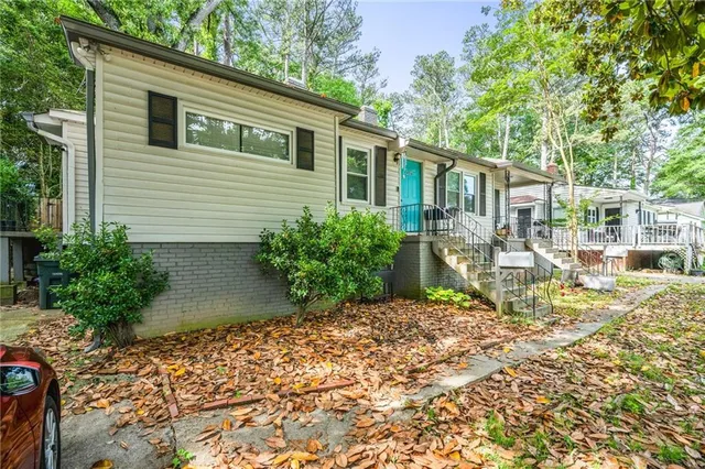 a view of swimming pool with a yard