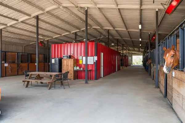 a view of a storage room