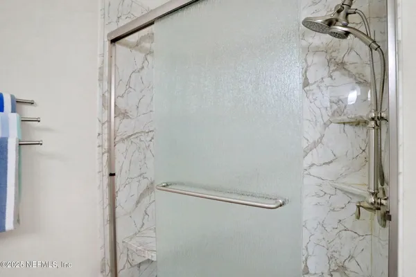 a view of a park with swings