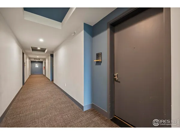 a view of hallway with stairs