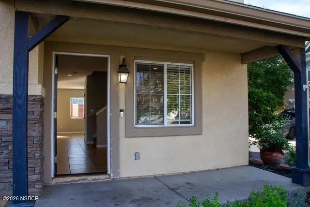 a view of an entrance of the house