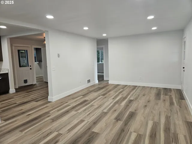 a house view with a backyard space