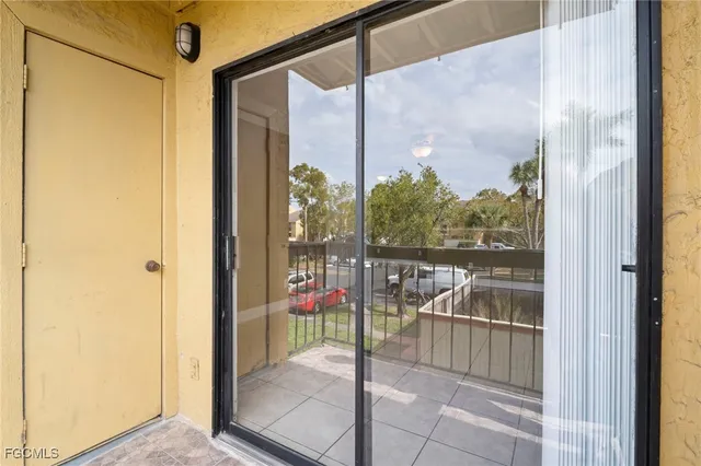 a balcony view with a outdoor space