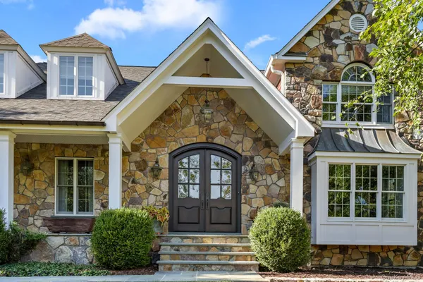 a front view of a house