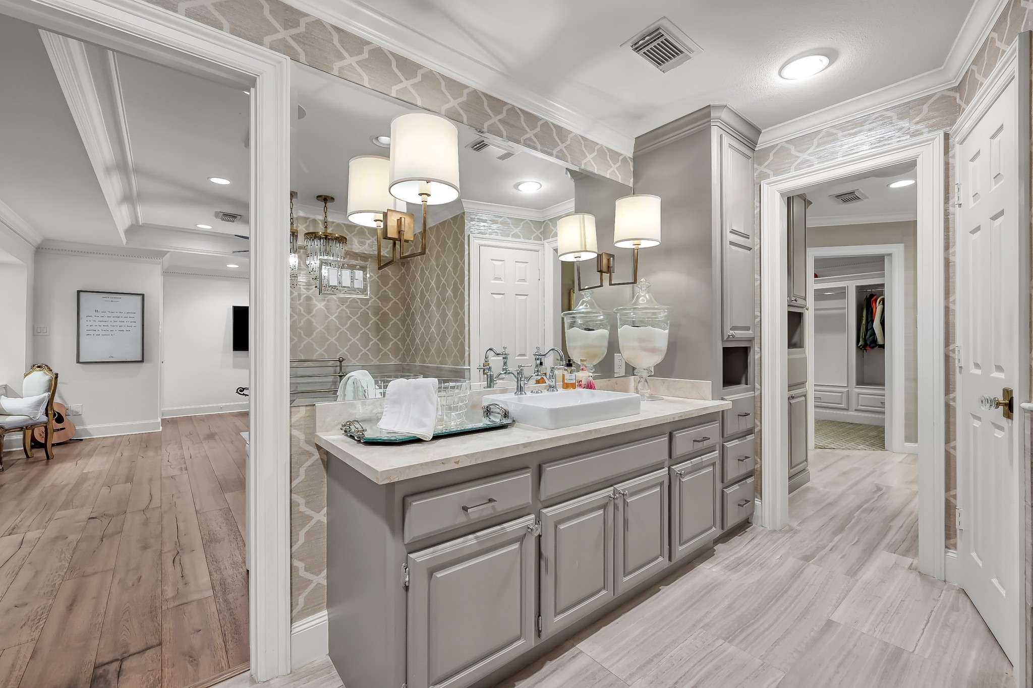 3272 Teas Nursery Road Conroe, TX 77304 - Photo 18 of 50 a bathroom with a sink and a mirror