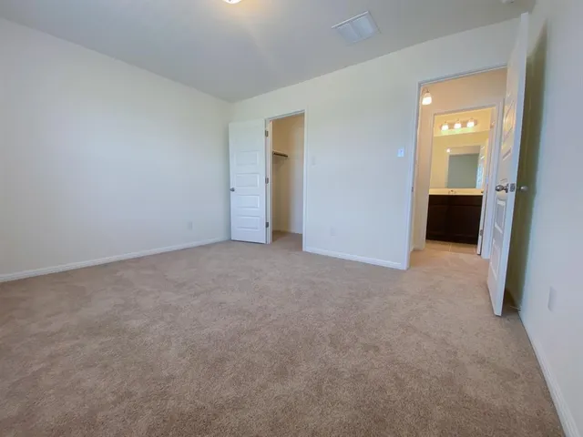 an empty room with closet