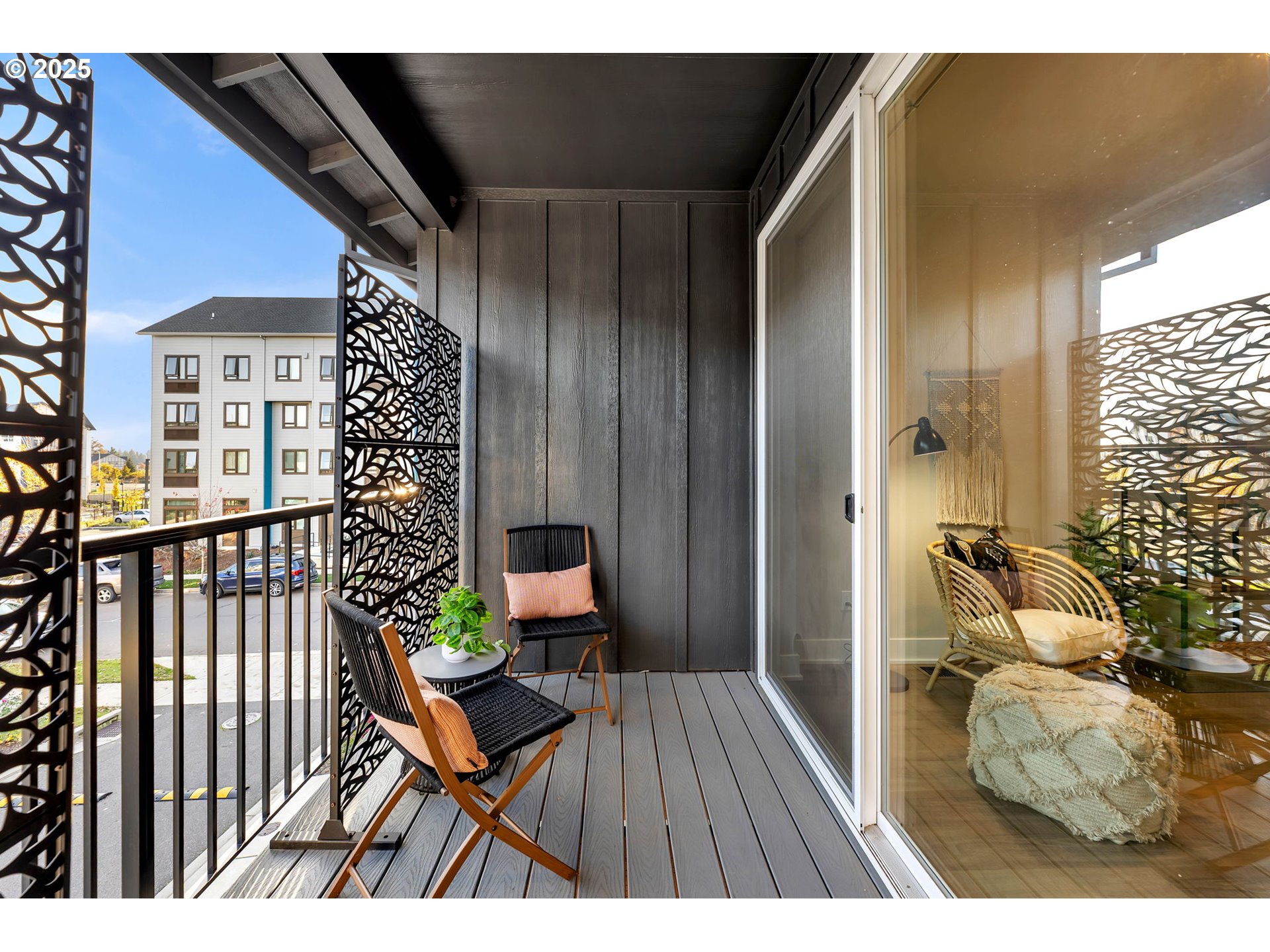 17238 Southwest Goldcrest Lane Beaverton, OR 97007 - Photo 40 of 48 a balcony with wooden floor and furniture