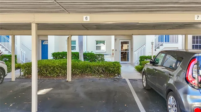 a view of a entryway door front of house