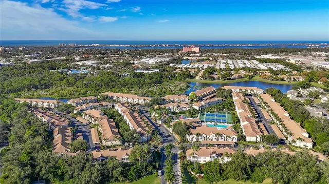 an aerial view of a city