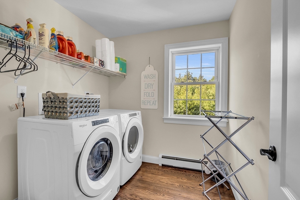 65 Easter Brook Road Lunenburg, MA 01462 - Photo 17 of 39 a utility room with dryer washer and a window