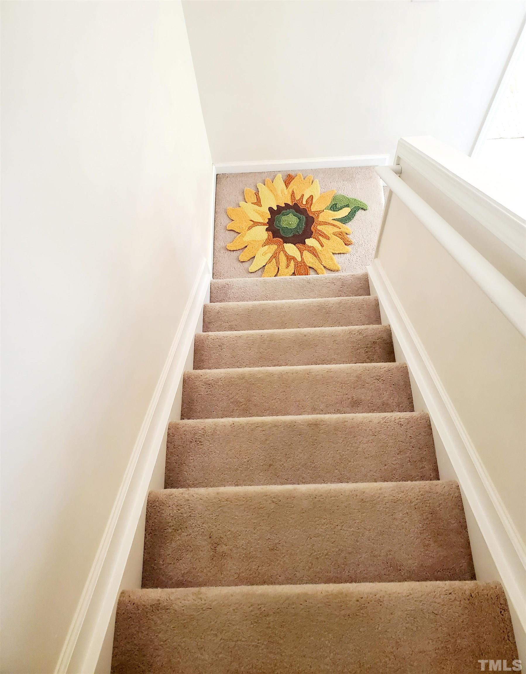 7236 Galon Glen Road Raleigh, NC 27613 - Photo 15 of 24 a view of staircase with empty racks