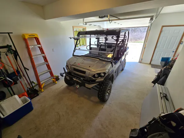 a view of a storage and utility room