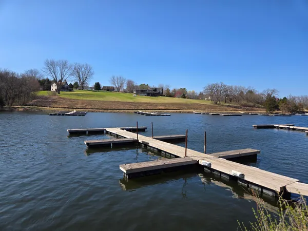 a view of a lake with outdoor space