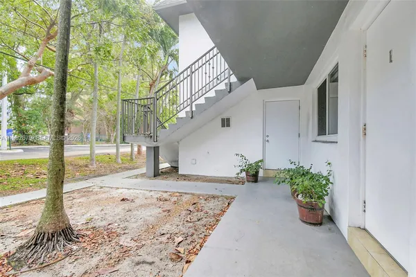 a view of a entryway door front of house
