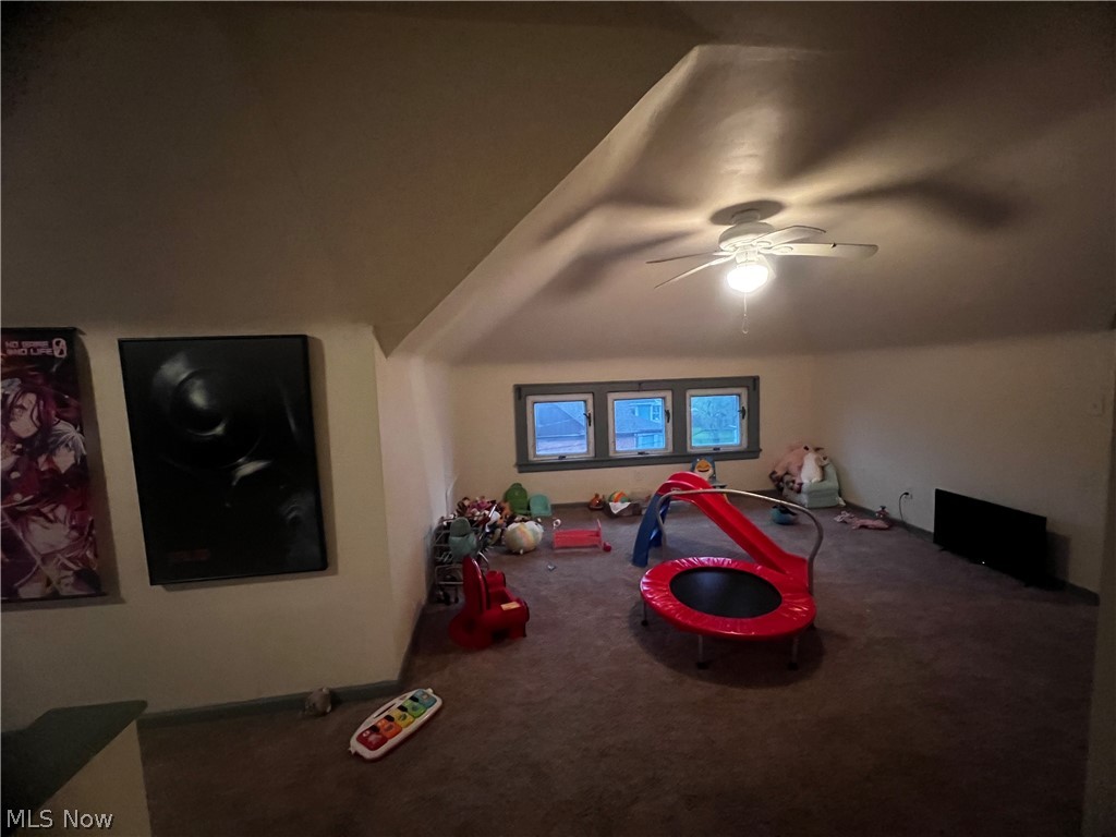 3625 Hildana Road Cleveland, OH 44120 - Photo 20 of 22 Recreation room with ceiling fan and carpet floors