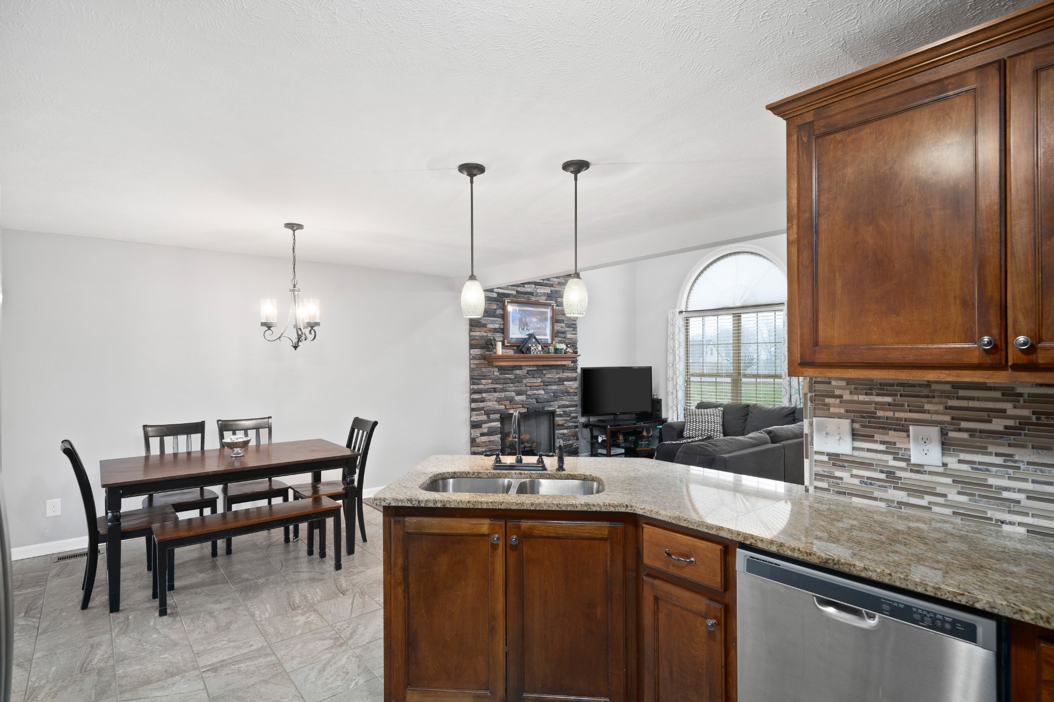4218 Station Road Cunningham, TN 37052 - Photo 7 of 32 a kitchen with sink and view of living room