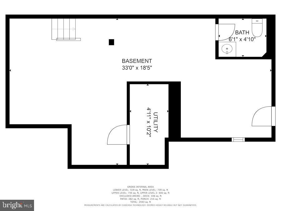 215 T Street Northeast Washington, DC 20002 - Photo 29 of 31 Lower Level Layout