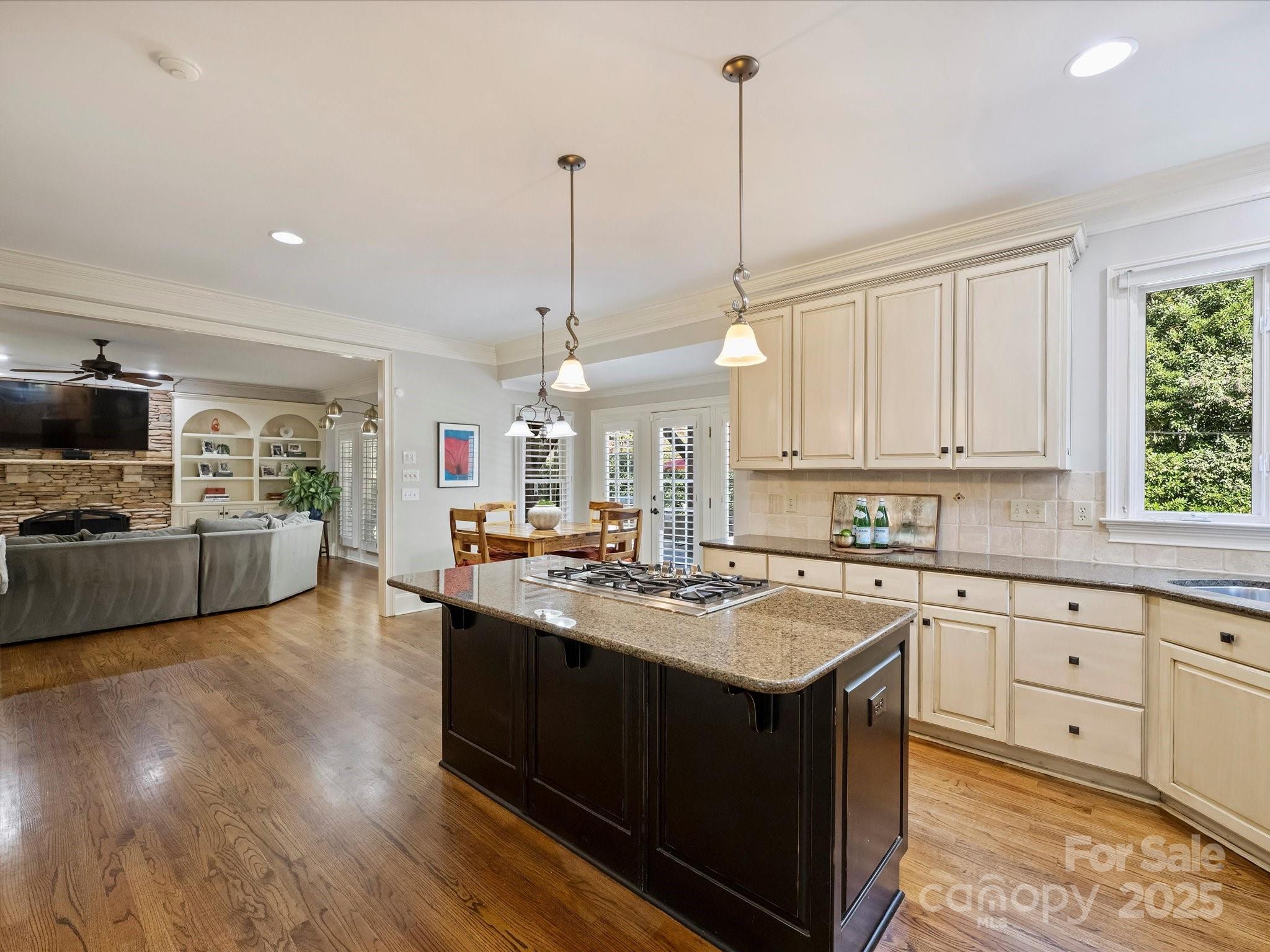 1738 Bardstown Road Charlotte, NC 28226 - Photo 19 of 40 a kitchen with kitchen island granite countertop a sink counter top space appliances and cabinets