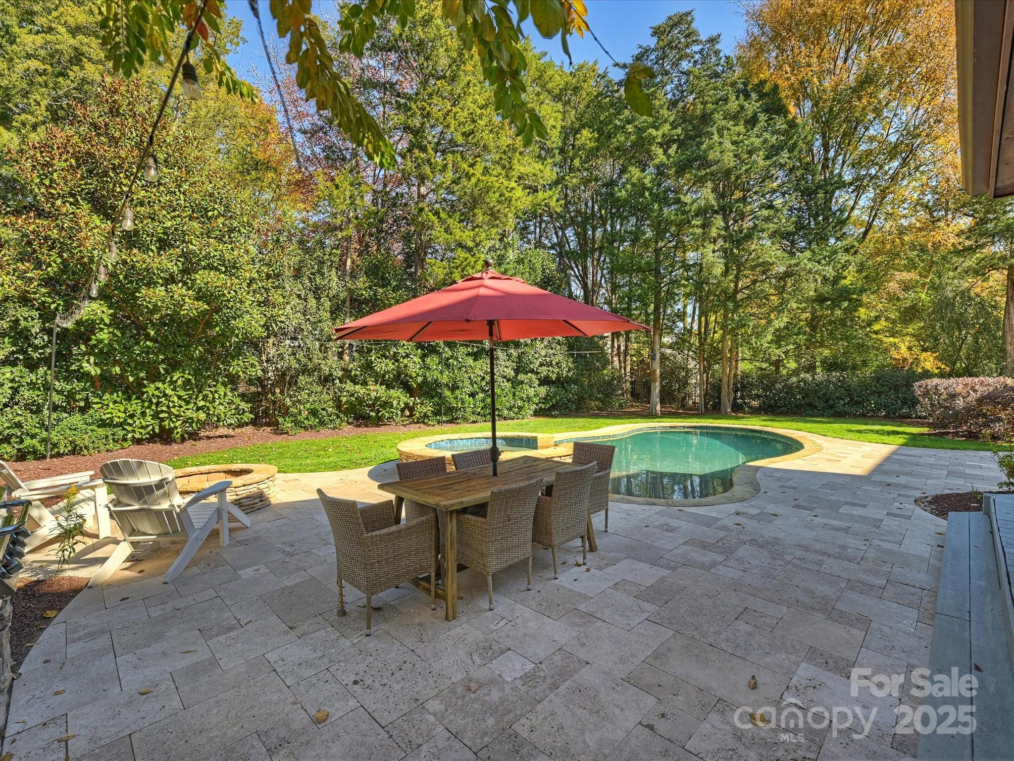1738 Bardstown Road Charlotte, NC 28226 - Photo 35 of 40 a view of a swimming pool with chairs in patio