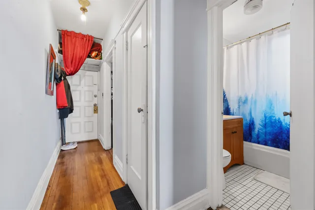 a view of a walk in closet