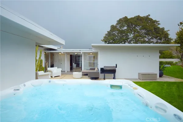 a view of backyard with green space