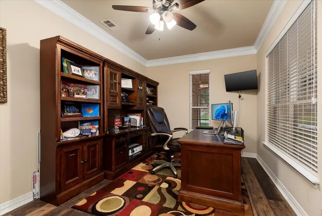 a room with furniture and closet