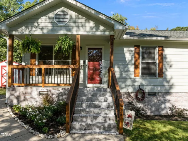 front view of a house with a porch
