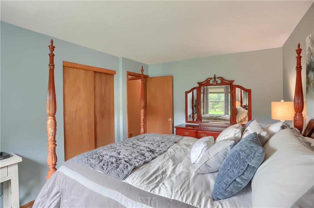 135 Staff Road Slippery Rock, PA 16057 - Photo 15 of 25 a bedroom with a bed and a window