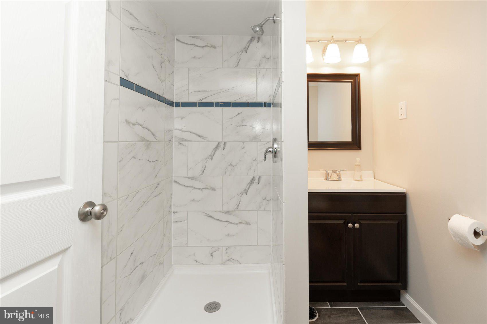 2230 Firethorn Road Baltimore, MD 21220 - Photo 31 of 35 Lower Level Full Bathroom with custom tile work!