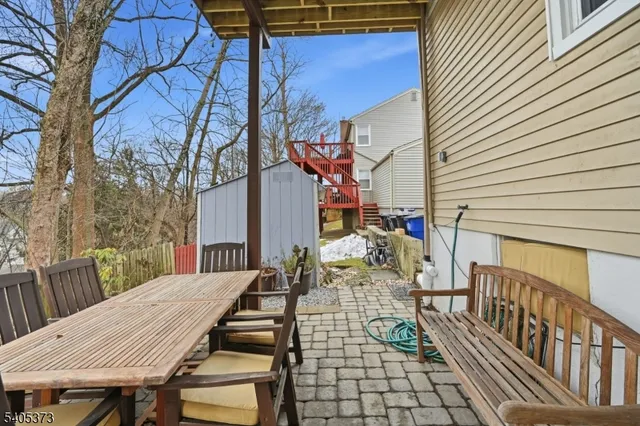 a outdoor space with lots of white furniture
