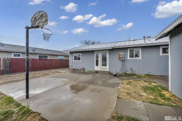 a view of a house with a patio