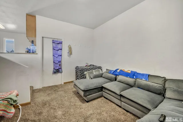 a living room with furniture and a couch