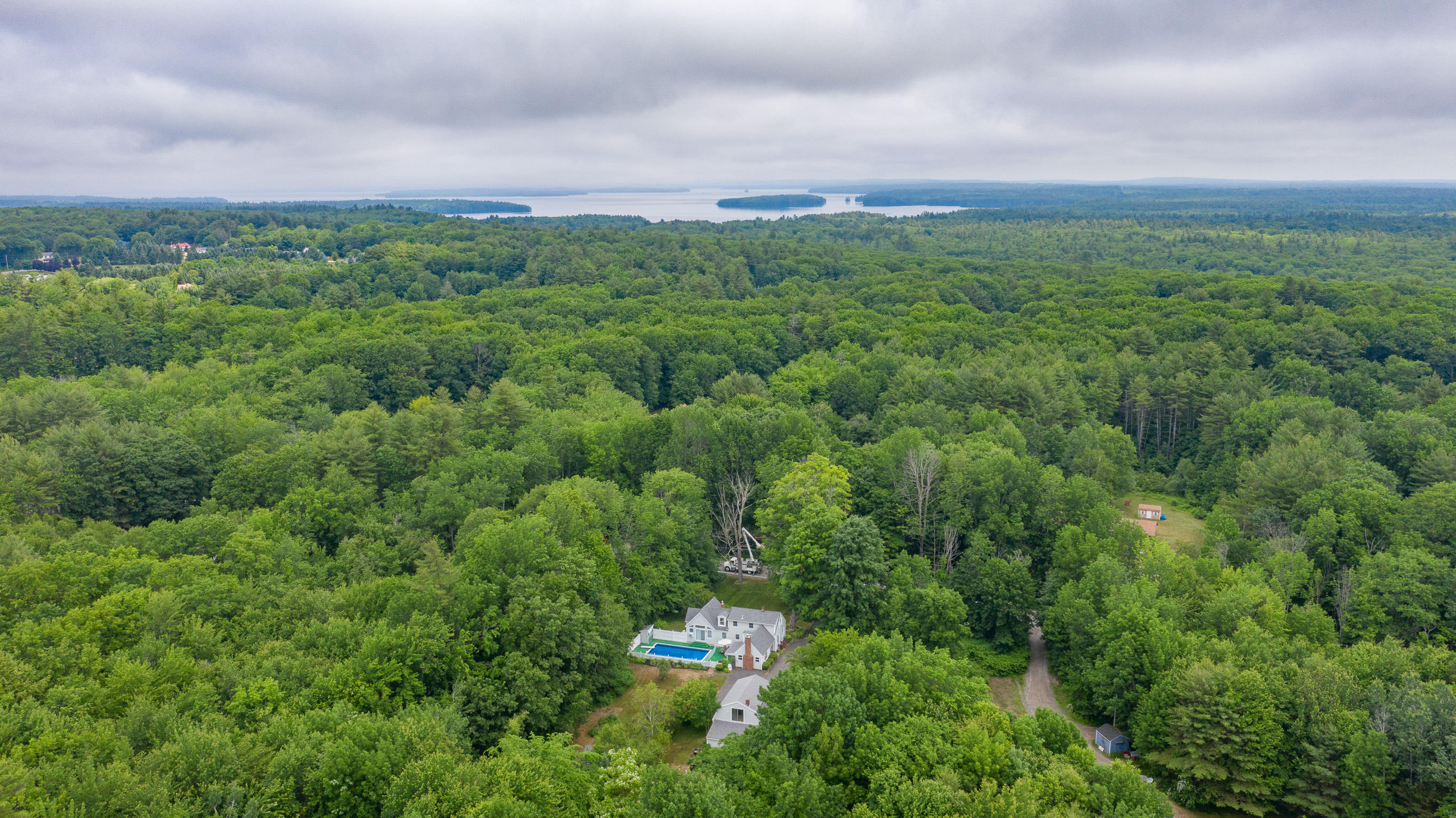 49 Shaws Mill Road Standish, ME 04084 - Photo 21 of 56 Ariel toward Sebago