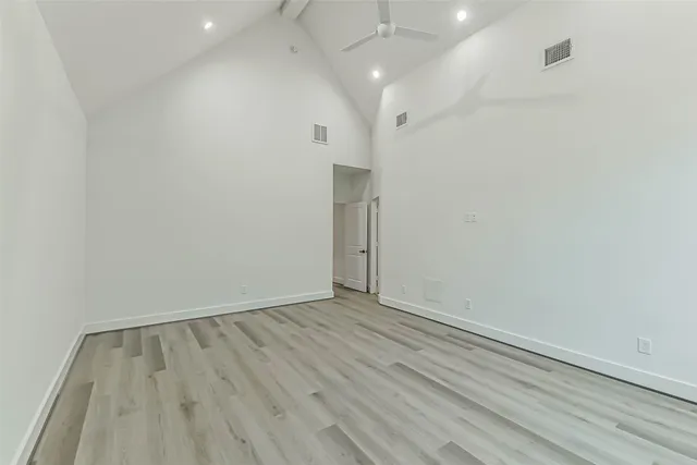 a view of a bathroom with a sink and a garden