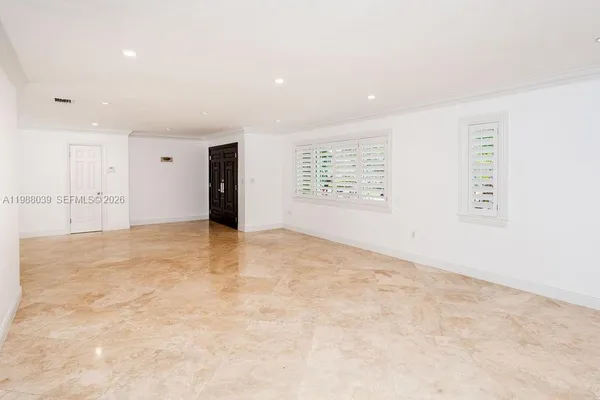 an empty room with a natural light