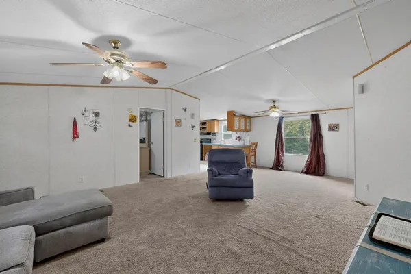 a living room with furniture and a couch