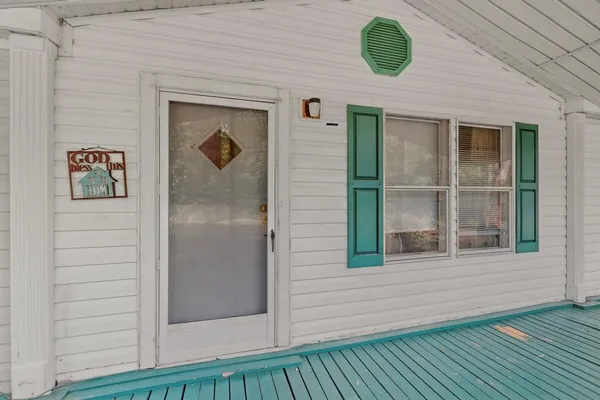 a view of front door of house