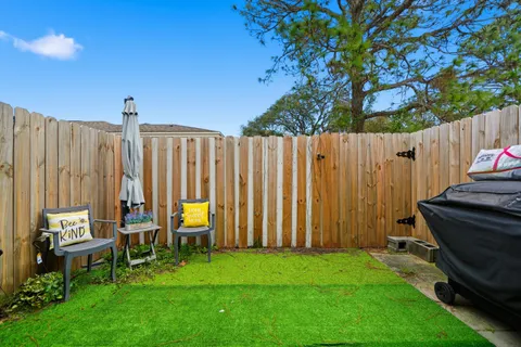 a view of a chairs in front of house