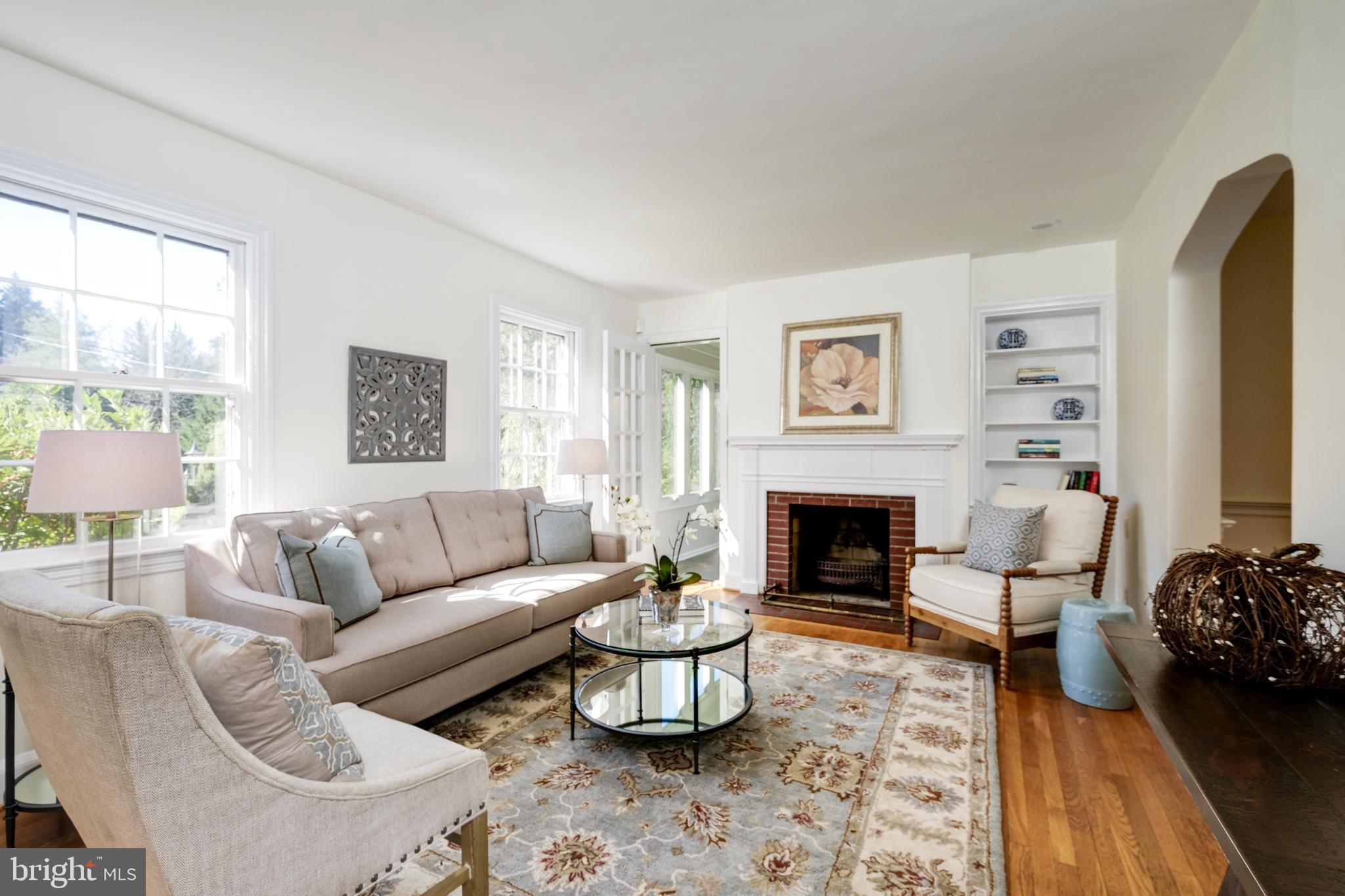 1113 Woodside Parkway Silver Spring, MD 20910 - Photo 2 of 32 Living Room with Fireplace
