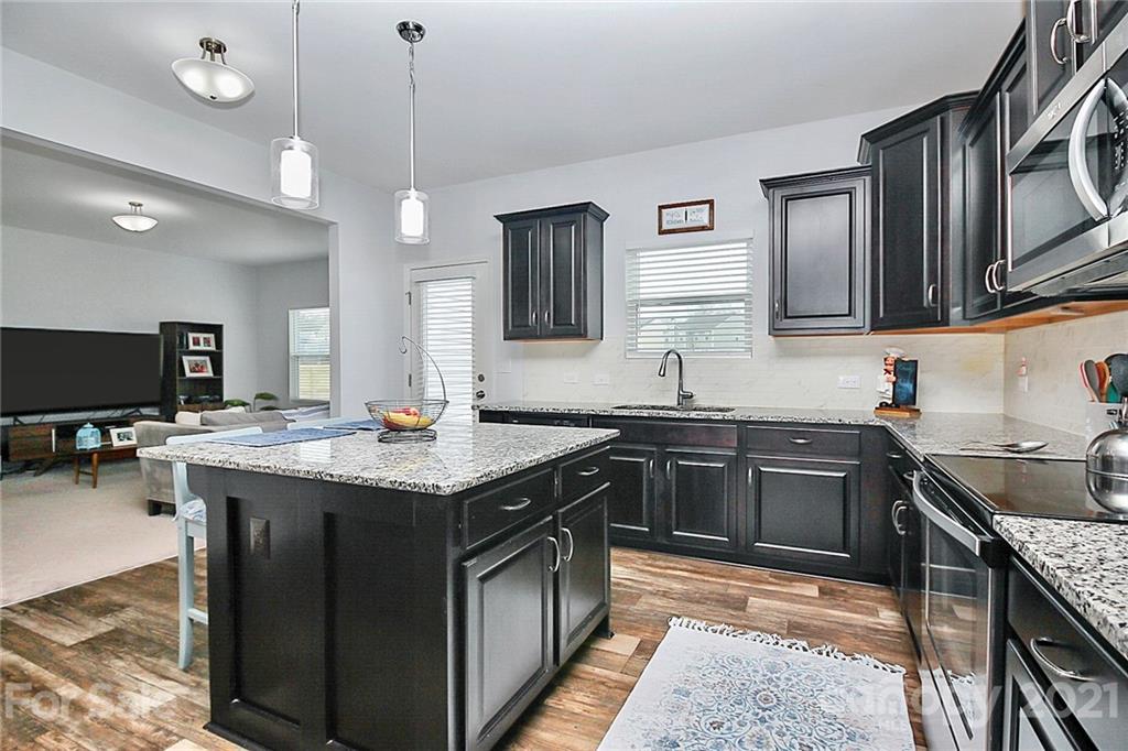 3034 Riker Street Clover, SC 29710 - Photo 14 of 42 a kitchen with a stove sink and cabinets