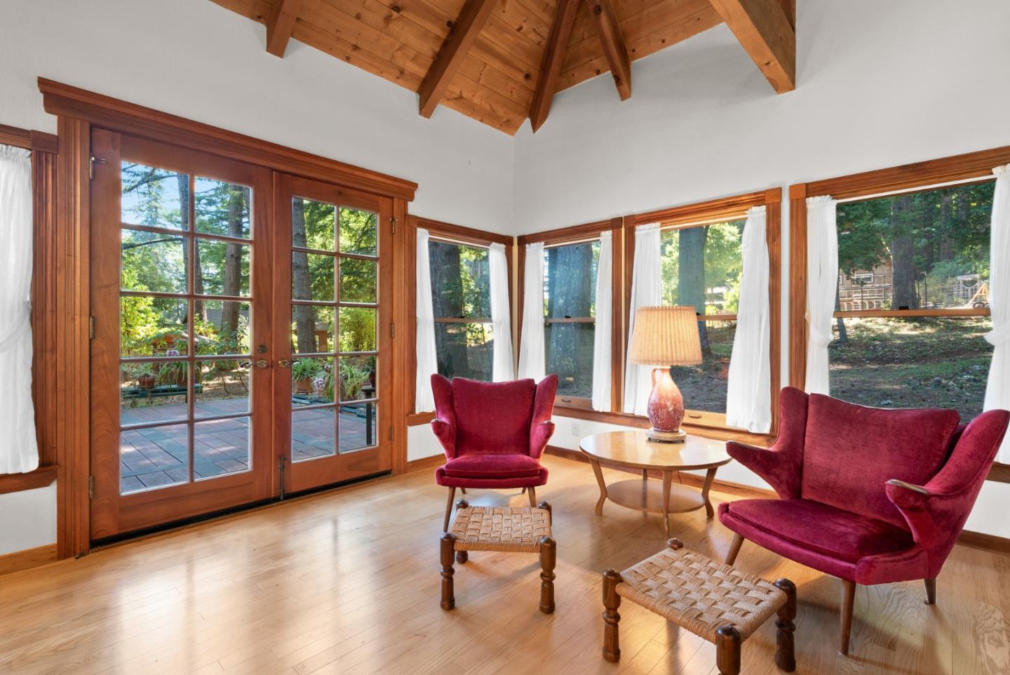 4611 Bonny Doon Road Santa Cruz, CA 95060 - Photo 53 of 94 a outdoor living space with furniture and garden view